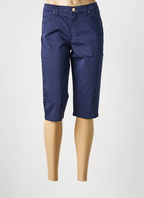 Corsaire tissage popeline taille normale bleu fonce LCDN femme