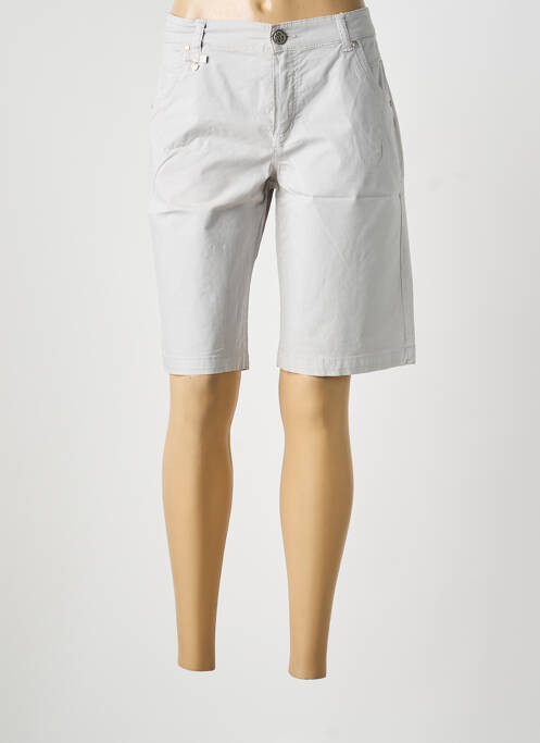 Bermuda slim taille normale gris ANNA MARIA femme