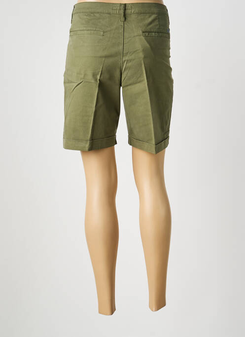 Bermuda tissage popeline taille normale vert LCDN femme