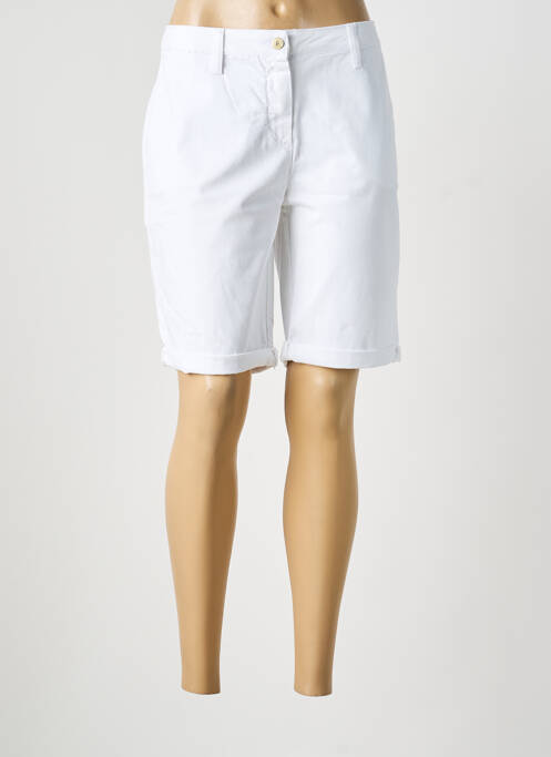 Bermuda taille à pinces taille normale blanc ANANKE femme
