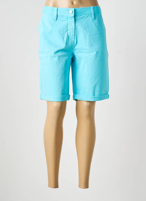 Bermuda taille à pinces taille normale bleu ANANKE femme