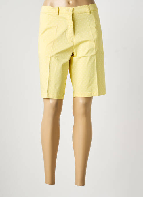 Bermuda taille à pinces taille normale jaune LCDN femme