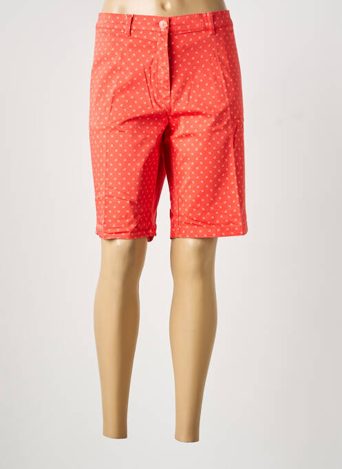 Bermuda taille à pinces taille normale orange LCDN femme