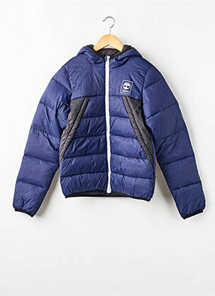 Doudoune poches a capuche bleu TIMBERLAND garçon