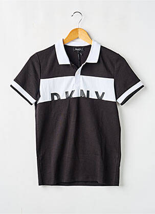 Polo coupe droite manches courtes noir DKNY garcon