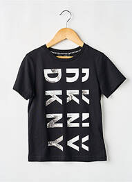 T-shirt sérigraphie floquée manches courtes noir DKNY garcon