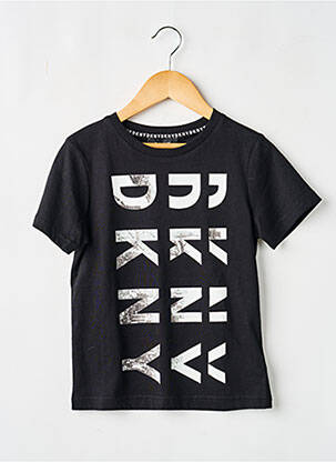 T-shirt sérigraphie floquée manches courtes noir DKNY garcon