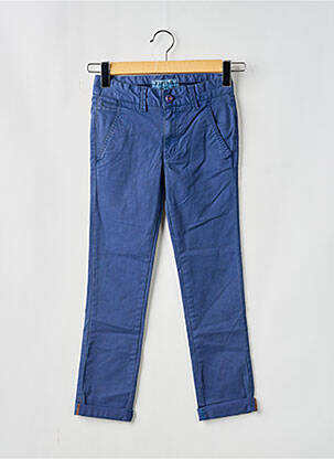 Pantalon chino stretch taille ajustable bleu KAPORAL garçon