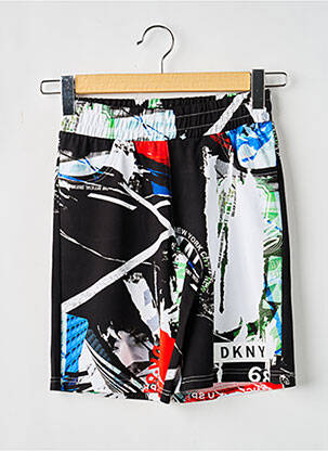 Bermuda tissage popeline taille élastique noir DKNY garcon