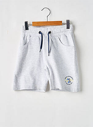Bermuda taille élastique taille élastique gris 3 POMMES garcon