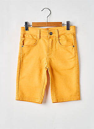 Bermuda fermeture zippée sous rabat boutonné taille ajustable jaune 3 POMMES garçon