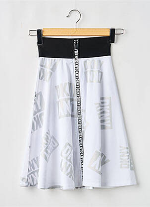 Jupe mi-longue taille normale blanc DKNY fille