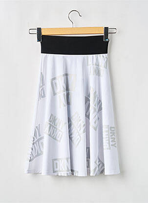 Jupe mi-longue taille normale blanc DKNY fille