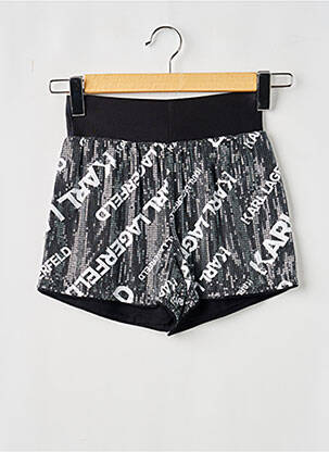Short poches taille élastique noir KARL LAGERFELD fille