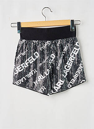 Short poches taille élastique noir KARL LAGERFELD fille