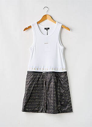 Robe mi-longue sans manche sans manche noir DKNY fille