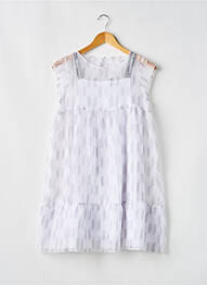Robe courte imprimé fantaisie manches courtes blanc KARL LAGERFELD fille