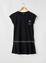 Robe mi-longue manches courtes manches courtes noir DKNY fille