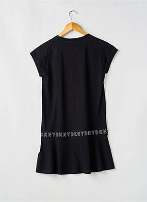 Robe mi-longue manches courtes manches courtes noir DKNY fille