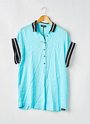 Robe courte imprimé fantaisie manches courtes bleu DKNY fille
