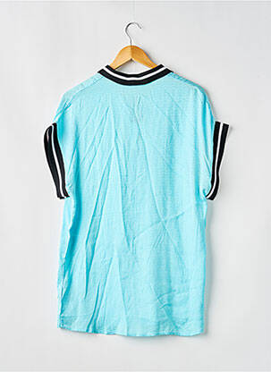 Robe courte imprimé fantaisie manches courtes bleu DKNY fille