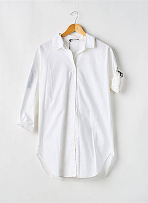 Robe courte manches longues manches longues blanc KARL LAGERFELD fille