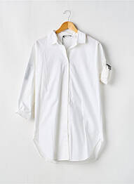 Robe courte tissage popeline manches longues blanc KARL LAGERFELD fille