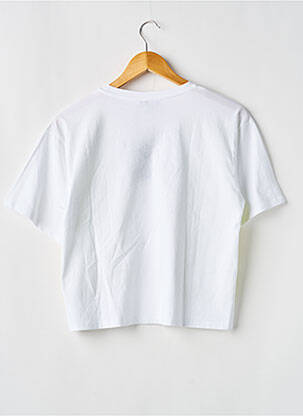 T-shirt coupe droite manches courtes blanc DKNY fille