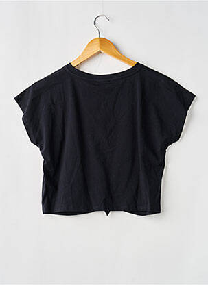 T-shirt coupe droite manches courtes noir DKNY fille