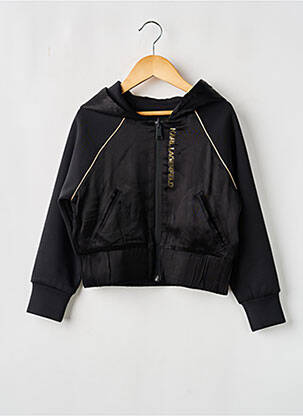 Veste casual resserrée sur le bas noir KARL LAGERFELD fille