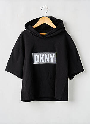T-shirt stretch manches courtes noir DKNY fille