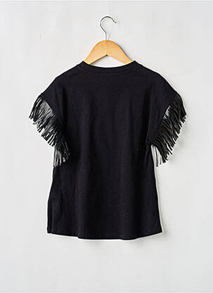 T-shirt coupe droite manches courtes noir DKNY fille