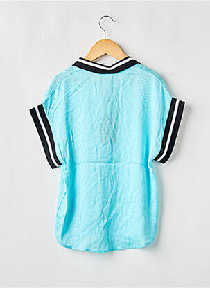 Robe courte imprimé fantaisie manches courtes bleu DKNY fille
