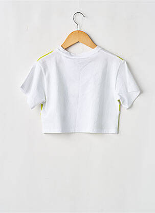 T-shirt coupe droite manches courtes blanc DKNY fille