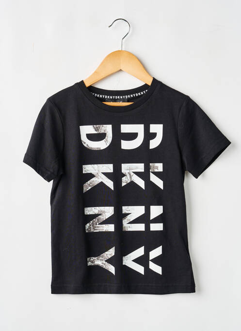 T-shirt sérigraphie floquée manches courtes noir DKNY garcon