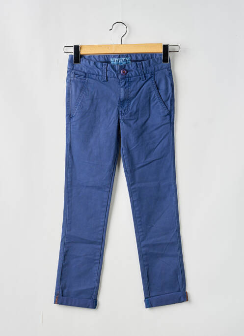Pantalon chino stretch taille ajustable bleu KAPORAL garcon