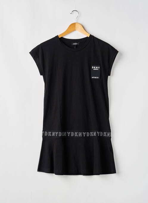 Robe mi-longue manches courtes manches courtes noir DKNY fille