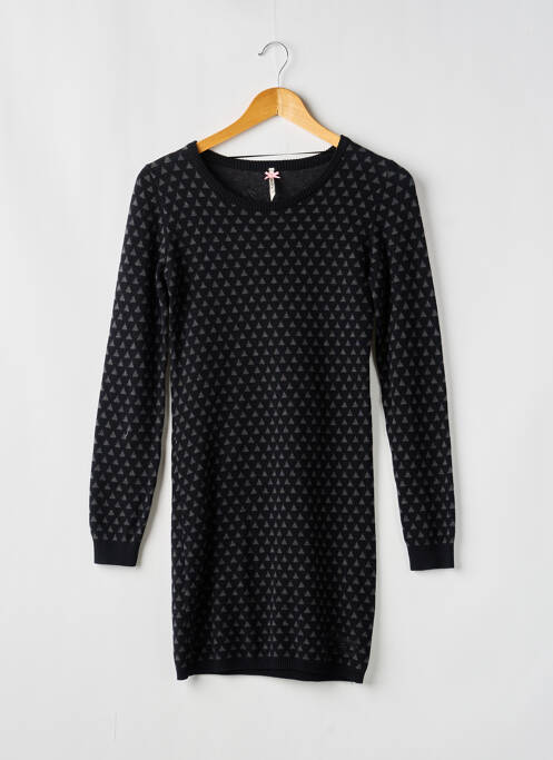 Robe pull manches longues manches longues noir KAPORAL fille