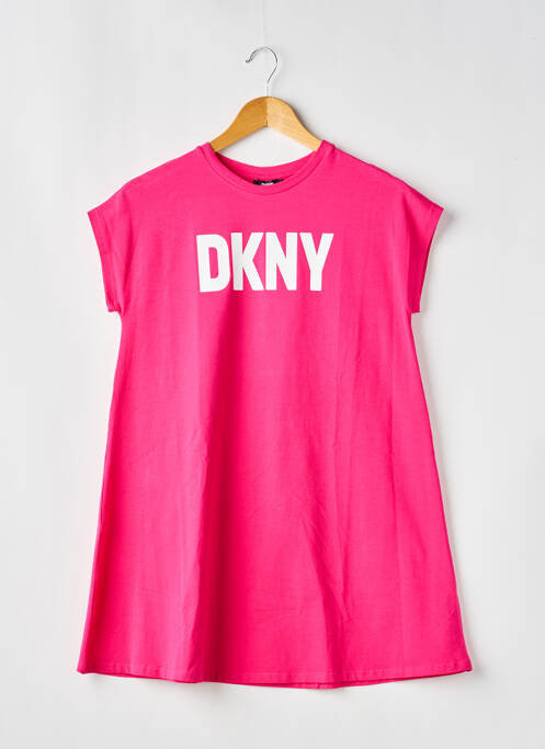Robe courte manches courtes manches courtes rose DKNY fille