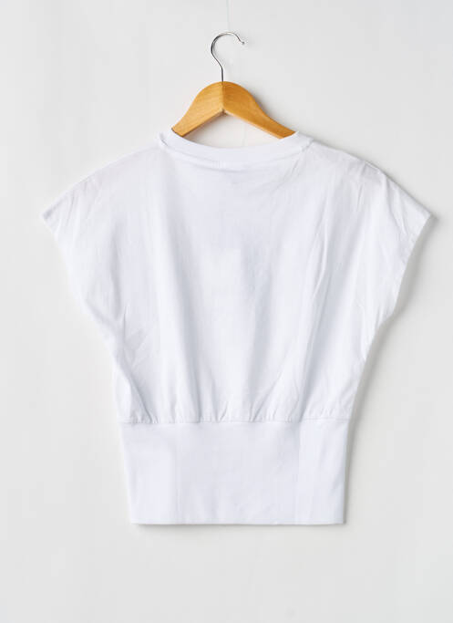 T-shirt coupe cintrée manches courtes blanc DKNY fille