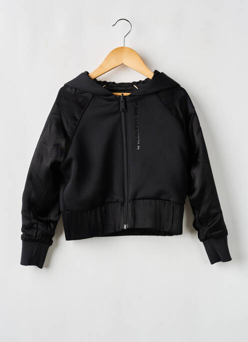 Veste casual resserrée sur le bas noir KARL LAGERFELD fille