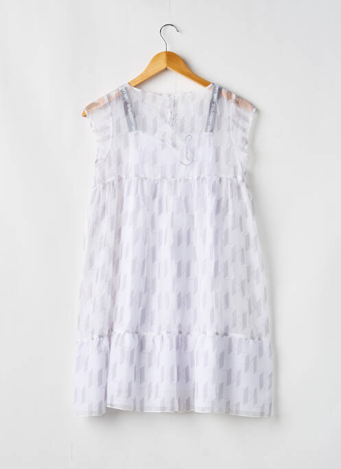 Robe courte blanc KARL LAGERFELD fille