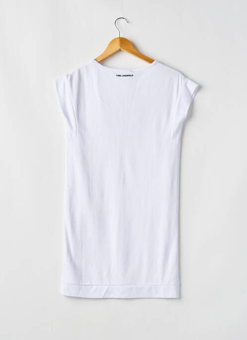 Robe mi-longue blanc KARL LAGERFELD fille
