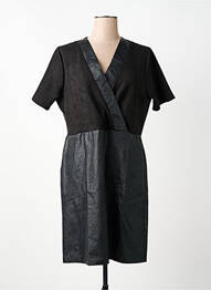 Robe mi-longue manches courtes manches courtes noir LA FEE MARABOUTEE femme