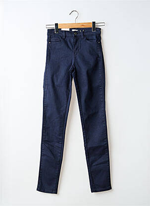 Jeans coupe slim stretch taille haute bleu C'EST BEAU LA VIE femme