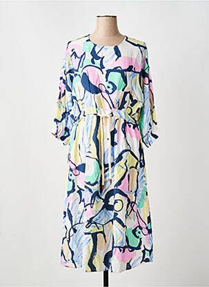 Robe mi-longue blanc LILI SIDONIO femme