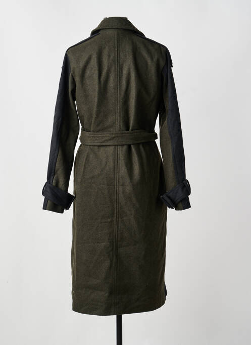 Manteau long coupe cintrée sans capuche noir B.YOUNG femme