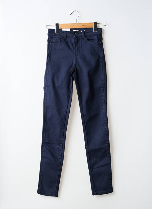 Jeans coupe slim stretch taille haute bleu C'EST BEAU LA VIE femme