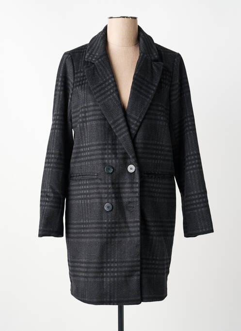 Manteau court noir ICHI femme