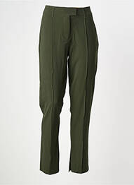 Pantalon slim poches taille haute vert B.YOUNG femme
